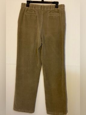 Talbots Beige Corduroy Straight-Leg Casual Stretch Pants Sz 14